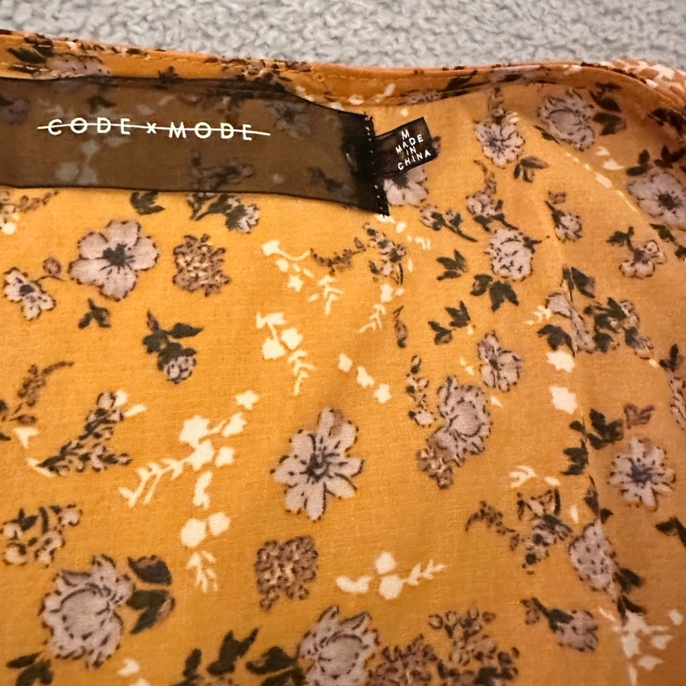 Codex Mode Flutter Sleeve Peplum Wrap Blouse - image 3